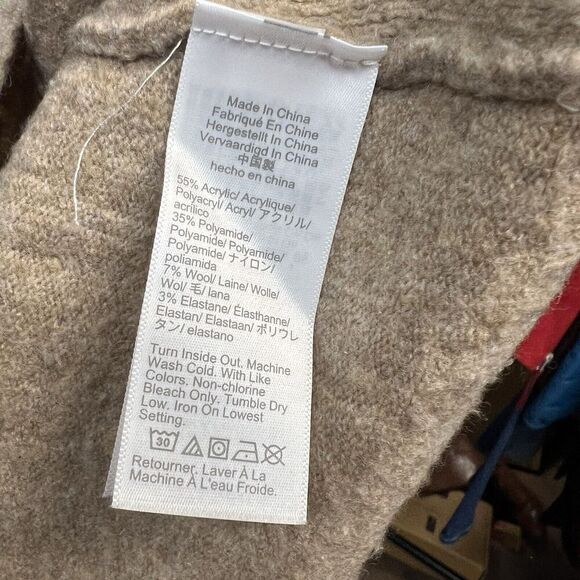 J Crew Tan Brown Women's Button turtleneck in extra-soft yarn Bc907 Size Small - Picture 6 of 7